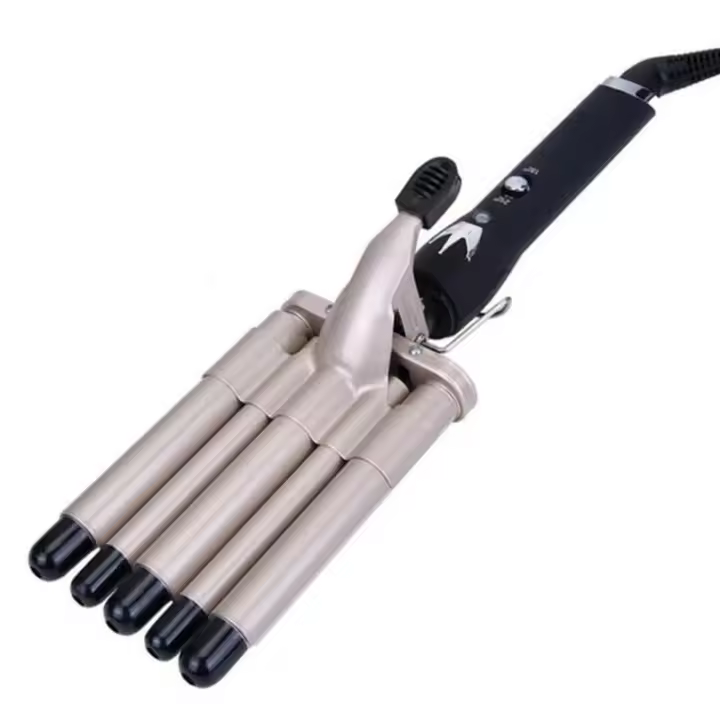 Frasco De Cabello 5 Barriles Hierro De Rizado Cerdas Cerámicas Y Turmalinas Ajustable Calefacción Rápida Profesional Para Huevos - 1