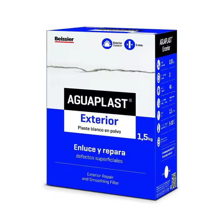Plaste Aguaplast Exterior en Polvo Beissier para Enlucir y Reparar Defectos Superficiales en 1.5kg o 6kg - 1