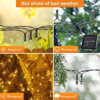 Luces Solares LED Para Exterior 23-99ft Con 50-300 Luces Guirnalda De Hadas Para Decoración De Navidad Y Halloween Impermeables Y Duraderas - details 7