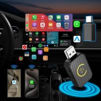Adaptador inalámbrico Mini Android Auto y adaptador inalámbrico Carplay, adaptador inalámbrico Carplay 2 en 1 Para Carplay with Cable OEM Android Auto Car, adaptador inalámbrico CarPlay para iPhone IOS 10 +/Android 11 +, USB-C/USB - details 2