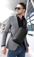 BANGE Bolsa Multifuncional De Hombro Cruzada Impermeable Para Hombres Bolsa De Pecho Para Viajes Cortos Estilo Fashion Unisex - details 4