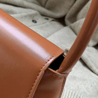 Bolso De Hombro Para Mujer Estilo Retro Tendencia PU Cuero Sólido Color Simple Bolso De Comunicación Con Manija Portátil Bolsos Casual - details 27