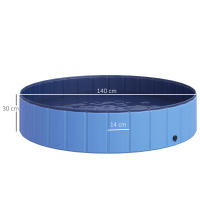 PawHut Piscina Plegable para Perros Ø140x30 cm Bañera para Mascotas Gatos de PVC Antideslizante Resistente al Desgaste Adecuado para Interior y Exterior - details 2