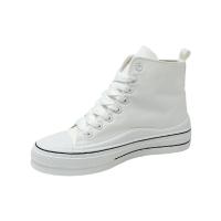 Eva Zorteon- Zapatillas Deportivas Abotinada de Lona para Mujer - Estilo Bamba con Material Textil y Cierre de Cordones - details 13