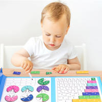 Puzles Magnéticos De Fracciones Para El Aprendizaje Matemático Montessori Juguete Educativo Divertido Ayuda Aritmética Cognitiva Para Niños - details 0