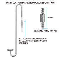 Válvula De Comprobación De Acero Inoxidable Para Acuario Utilizado En El Difusor De Equipo De CO2 Para Prevenir La Retroalimentación De Gas Con Diámetro Interno De Tubo De 4mm - details 2