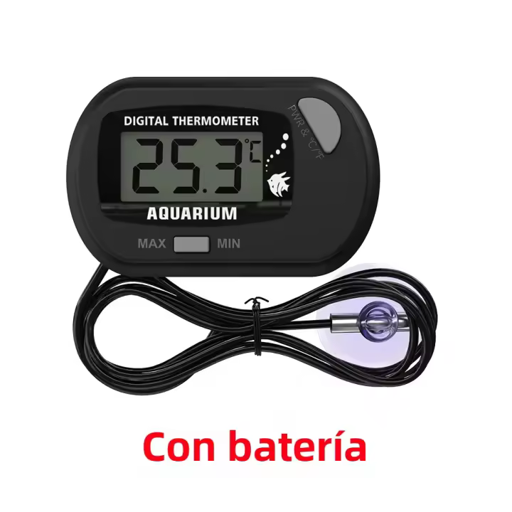 Termómetro Digital Para Acuario Con Ventosa Medidor De Temperatura Rango -50℃ - 70℃ Sensor De Temperatura Para Tanque De Peces - 1