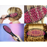 Pelo Alisador Profesional with Pantalla LED y 200 ℃ Ajustable - Tecnología Iónica para Melo Rizado/Muy Rizado | Funciona en Húmedo y Seco, cerámica de Turmalina + Cerdas Refrigeradas | Regalo Perfecto para Mujeres with Cabello Rebelde (Exclusive Miravia) - details 3