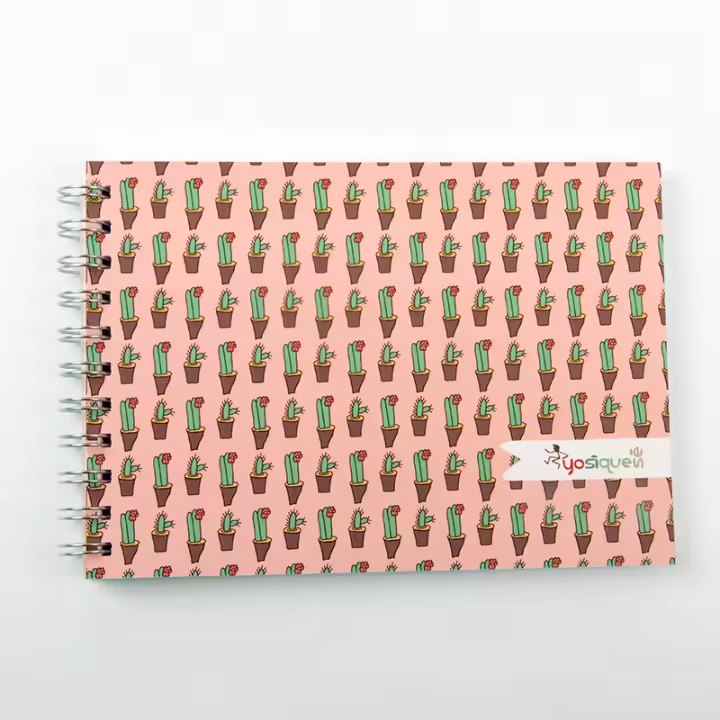 YOSIQUESE Libreta A-5 | Modelo: 'Cactus' | Productos y regalos solidarios hechos por personas con discapacidad - 1