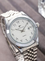 Reloj De Pulsera De Lujo Clásico Para Hombres Con Fecha Y Correa De Acero Inoxidable Deportivo Y Casual Con Marcas Arábigas Resistente Al Agua - details 21
