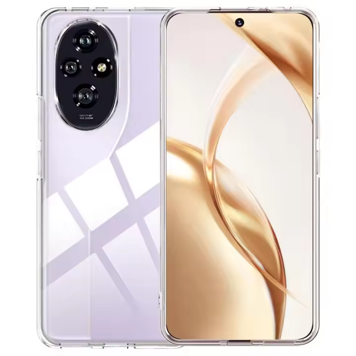 Funda Honor 200 (5G) Transparente Silicona TPU Gel GTR + Protector Pantalla Cristal Templado Movilear - 1