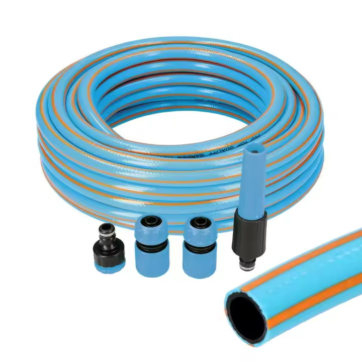 kit manguera de jardin profesional interior ø15mm exterior ø20mm (5/8 ) 15m con accesorios pvc edm - 1