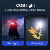 Linterna Frontal LED Potente Con Sensor XPE+COB 7 Modos Para Pesca Y Caza Batería 18650 Luz De Cara Impermeable Con Ángulo De 180° - details 23