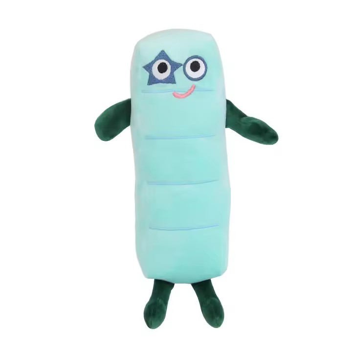 Bloques de construcción digitales, juguete de felpa, muñeca de la iluminación, regalo para niños, Azul - 1