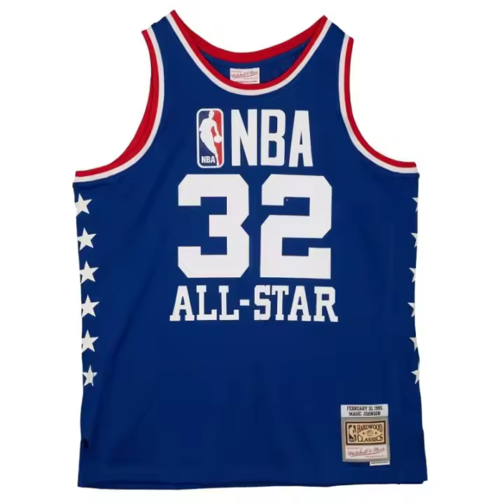 CAMISETA MAGIC JOHNSON ALL STAR 1985 SWINGMAN AZUL - 1
