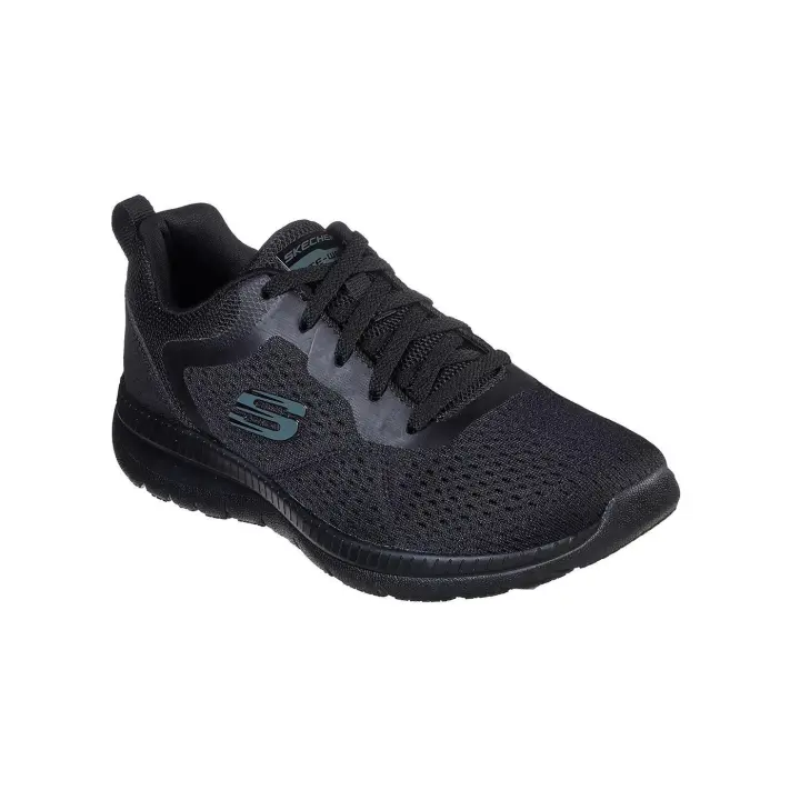 Skechers Zapatilla Mujer Bountiful Negro Tejido Malla Knit - 1