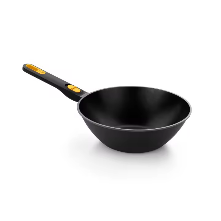 Bra - Wok Origen, 28 cm, Aluminio Reciclado, Antiadherente Plus, Sin PFOA, Mango Desmontable, Apto Todo Tipo de Cocinas - 1
