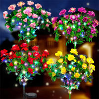 Luces Solares LED Impermeables De Flor De Azalea Para Jardín Patio Decoración De Camino Luz De Paisaje Exterior Regalo Decorativo Mejor - details 1