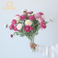 Artificial Flor De Paeonia Individual Con 3 Cabezas Decoración De Hogar Para Boda Hotel Lujo Iluminación Falsa Flor De Seda - details 2