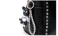 Mochila De Cuero Genuino Para Mujer Lujo Con Hebilla Multifuncional Bolso De Hombro Retro Para Viaje Y Escuela Moda Para Niña Adolescente Negro - details 21