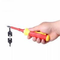 Mov-Juego de 7 destornilladores aislados para electricista de 500 V con destornillador probador, destornillador aislado con mango, destornillador aislado magnético intercambiable, kit de herramientas de reparación - details 2