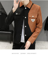 Nueva Chaqueta Casual De Moda Para Hombres Drill Colorido Ajustada Estilo Coreano Solitaria Abierta Cierre De Botones Polyester Para Otoño - details 7