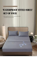 Juego De Cama Sólido 3/4 Piezas Con Sábana Ajustable Y Fundas De Almohada En Microfibra Blanca Y Gris Tamaño Queen King Full Twin - details 2