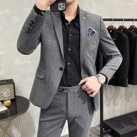 Traje De Boda Para Hombre De Alta Calidad Dos Piezas Traje De Negocios Casual Banquete Ensemble De Lujo Con Pantalones - details 20