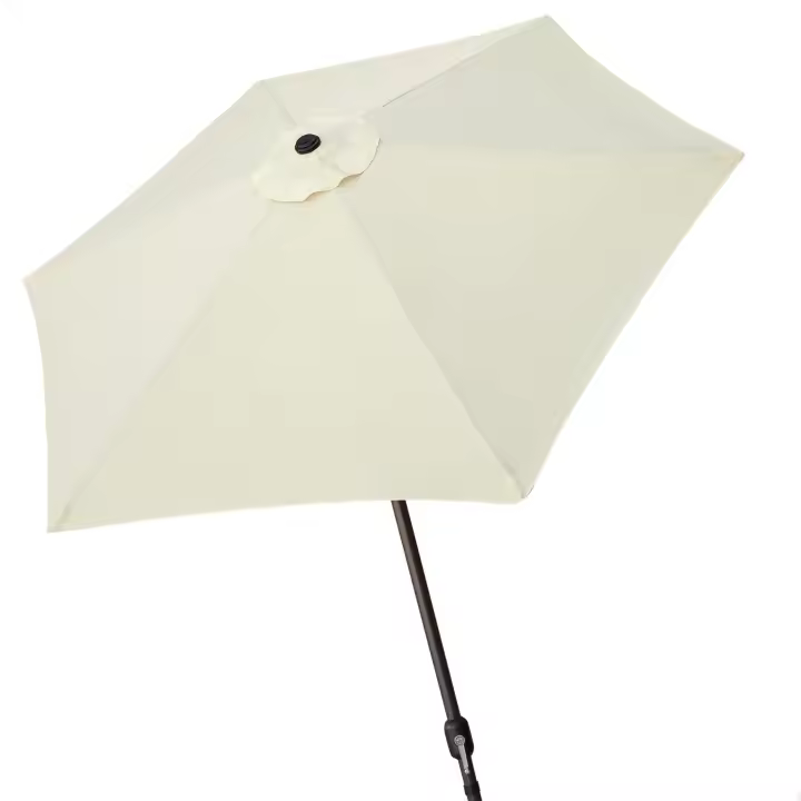 Aktive - Sombrilla jardín Ø300 cm o Ø270 cm, sombrilla grande antiviento, hexagonal, poliéster reforzado 160 gr con protección UV50, estructura aluminio, 6 varillas, mástil Ø48 mm, sistema manivela, resistente, ventilación superior, parasol terraza - 1