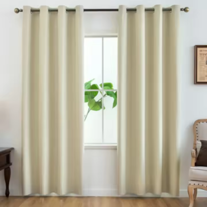 2pcs Cortinas Oscurecedoras Modernas 100% Con Acabado En Capa Para Dormitorio Sala De Estar Comedor Decoración De Hogar - 1
