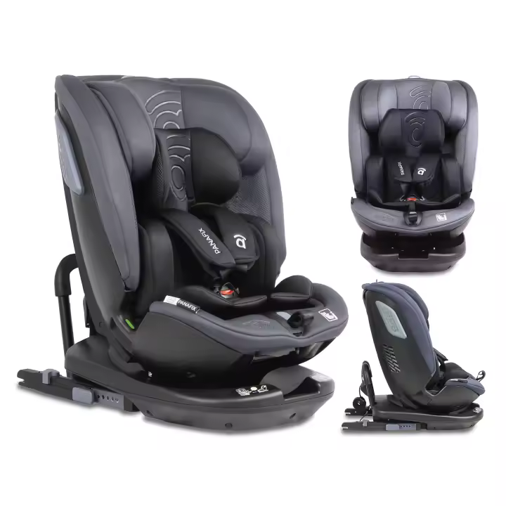 Silla de Auto Asalvo Panafix Gris -  360º con Isofix y Protección Lateral - 1