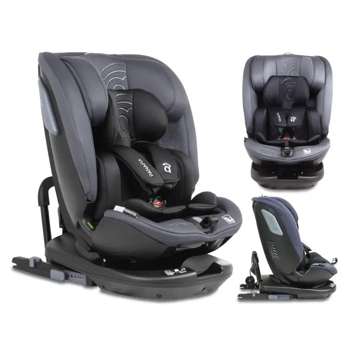 Silla de Auto Asalvo Panafix Gris -  360º con Isofix y Protección Lateral - 1