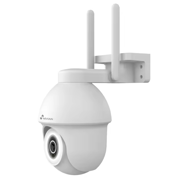 NIVIAN - Cámara PTZ WiFi 2.4Ghz Half4K 2560x1440 | Visión Nocturna a Color | Detección de Movimiento y Humanos | Compatible con Alexa y Google Home | Control App Tuya, Plástico - 1