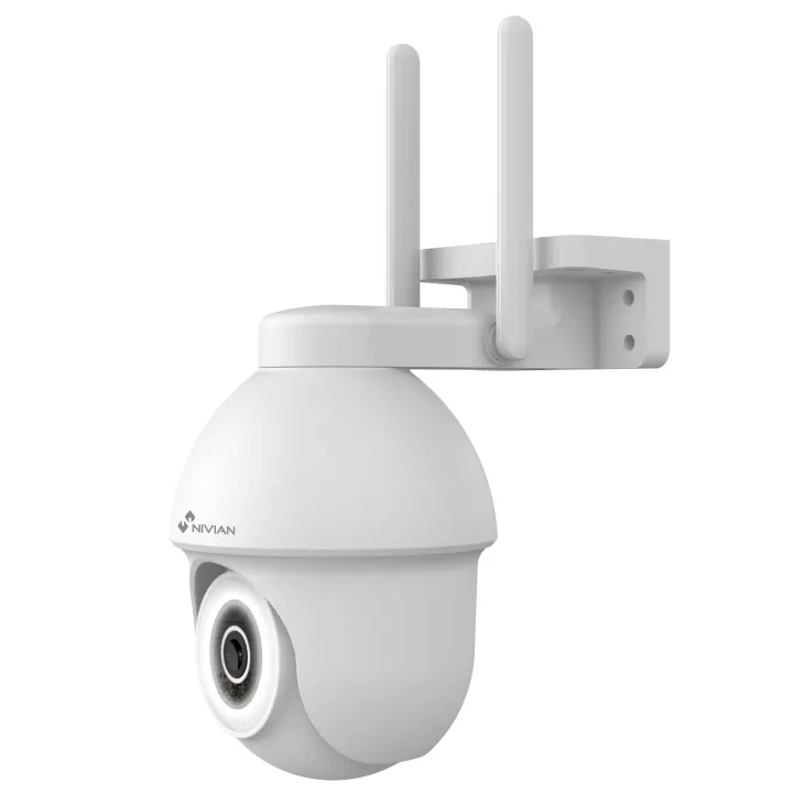 NIVIAN - Cámara PTZ WiFi 2.4Ghz Half4K 2560x1440 | Visión Nocturna a Color | Detección de Movimiento y Humanos | Compatible con Alexa y Google Home | Control App Tuya, Plástico - 1