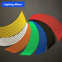 Pareja De Pegatinas De Reflejo Para Ruedas De Motocicleta PVC Tamaño 18 Pulgadas Adornos Modificados Para Neumáticos - details 4