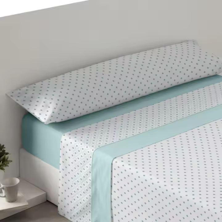 KYTZIAS - Juego de Sábanas para Verano Tacto Extrasuave. Tejido 100% Poliéster. Juego de cama 3 Piezas Microfibra. Sábanas de Verano de colores. Ropa de cama lisa y suave. Estampados modernos para cama de 90, 105, 135 y 150 cm. - 1