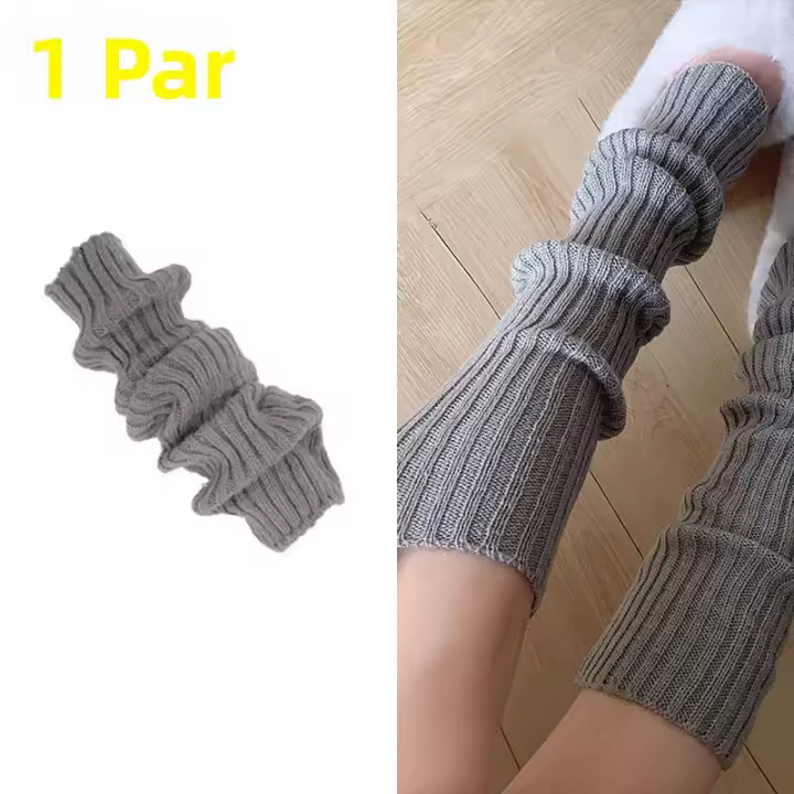 Calentadores De Pierna Lolita Para Mujer Calcetines Largos De Lana Tejidos Cubierta De Pie Calentadores De Brazo Y2K Otoño Invierno Crochet Calcetines De Botín - 1