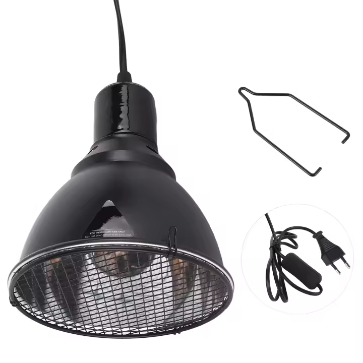 Lámpara Profesional Para Reptiles 5.5in Distribución Uniforme De Calor Cúpula Plana Para Anfibios Y Buceadores Capa De Lámpara - 1