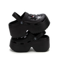 Sandalias De Plataforma Con Tacones Para Mujer Verano 2024 Clogs De Moda Antideslizantes Con Cierre Tobillero Material EVA - details 11