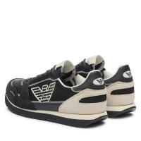 Emporio Armani Zapatillas Zapatos Hombre Azul Negro X4X537 XN730 T409 - details 2