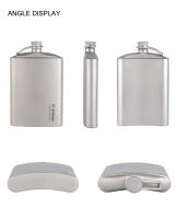 Tiartisan Botella De Vino De Titanio 200ml Con Tapa De Tornillo Para Camping Exterior Mini Olla De Vino Ligera Con Gorro - details 2