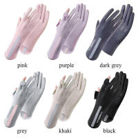 Guantes de Protección solar para Mujer, de Verano, Medios y largos, Finos, antideslizantes, de Seda de Hielo, para conducir, Anar en Bicicleta, para llevar, Pescar, guantes De Dos Dedós con fugas - details 4