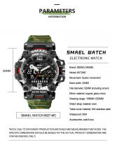 Reloj Deportivo SMAEL 50m Impermeable Digital 8072 Reloj De Pulsera Dual Tiempo LED Para Hombres Resistente Al Choque Con Pantalla LED Y Alarmas - details 9