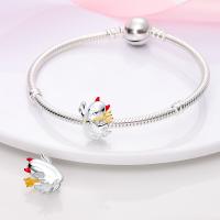 LAZA 1PC Colgante De Cruz Perfume Plata Esmaltada Para Hacer Pulseras Joyería Para Mujer Bola De Zirconia Metálica Peso 3g - details 0