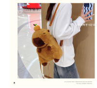 Mochila De Peluche Capybara Kawaii Moda Muñeco Peluche Bolsa De Hombro Para Niños Bolsa Miniatura Regalo Para Novia - details 7