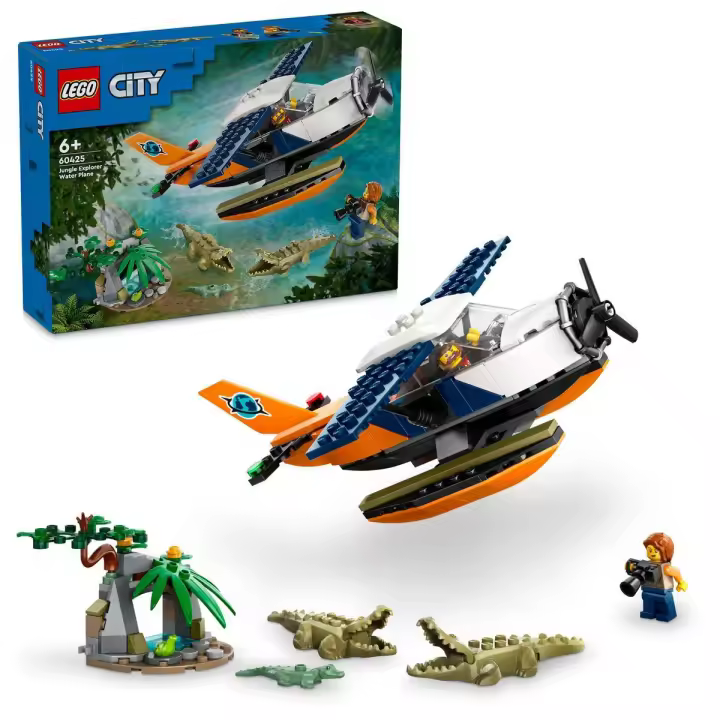 LEGO 60425 City Exploradores de la Jungla: Hidroavión Hidroplano para niños y niñas de 6 años o más - 1
