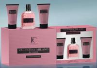 ESTUCHE 3 PIEZAS  - VALENTINE  MILANO FOR WOMEN 100ML -  BODY LOTION 90ML -  SHOWER GEL 90ML  - MARCA Fragance Coutour - el mejor regalo - details 0