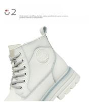 Botas De Moto Para Hombre Alta Corte Invierno Con Cierre De Cremallera Lateral Botas De Lluvia Calientes De Exterior Talla 46 - details 4