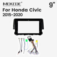 Marco De Pantalla Del Radio Para Coche Honda Civic 10 FC FK 2015-2021 Montaje De Panel De Estéreo Canbus Cable Trim Bezel - details 2