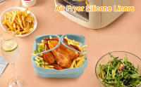 Parrilla De Silicona Para Air Fryer 20cm Con Manija Mold De Hornear Cuadrado Plegable Accesorios De Cocina Ecológicos - details 1